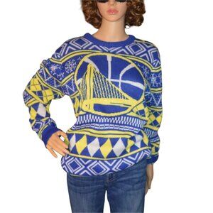 NBA Golden State Warriors Ugly Christmas Sweater Men's Size Small Winter Sporty